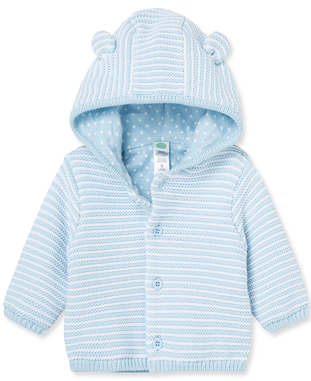 Blue Textured Hoodie - Image 6