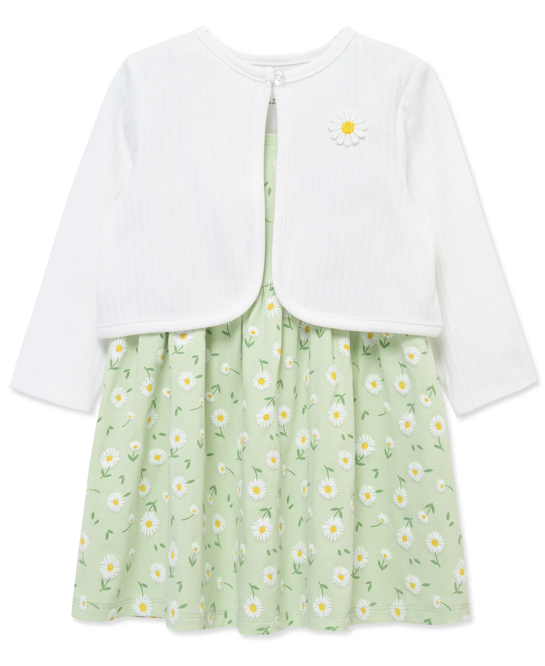 Daisy Knit Dress & Cardigan Set (2T-4T) - Image 4